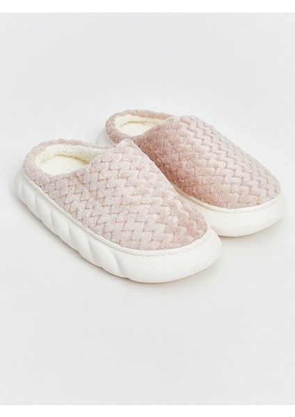 Yeni Sezon Kadın Desenli Pelüş Ev Terliği