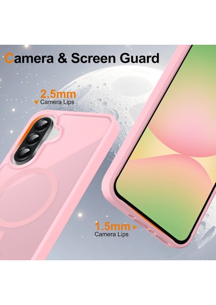 Samsung Galaxy A36 Uyumlu Kamera Lens+Ekran Koruyucu Magsafe Şarj Destekli Iz Tutmaz Mat Kapak fırsatları