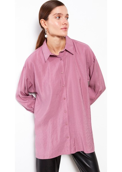 Yeni Sezon Düz Uzun Kollu Kadın Gömlek