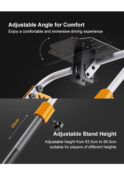 A11 Katlanabilir Yarış Direksiyonu Standı | Çoklu Açı ve Yükseklik Ayarı | Logitech, Moza, Fanatec Uyumlu fırsatları