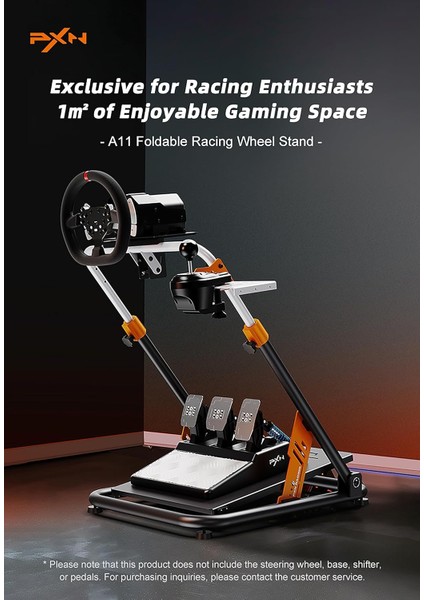 A11 Katlanabilir Yarış Direksiyonu Standı | Çoklu Açı ve Yükseklik Ayarı | Logitech, Moza, Fanatec Uyumlu