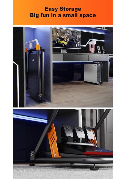 A11 Katlanabilir Yarış Direksiyonu Standı | Çoklu Açı ve Yükseklik Ayarı | Logitech, Moza, Fanatec Uyumlu