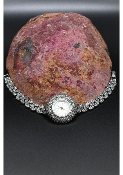 925 Ayar Gümüş Kadın Saati (Kadın Gümüş Saat) Markazit Taşlı 902375 fırsatları