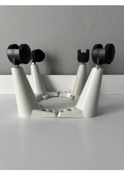 Tekerlekli Sehpa Masa Ayağı Akıllı Sehpa Ayağı, Sihirli Sehpa Ayağı Beyaz 4 Adet 360 Derece 16 cm