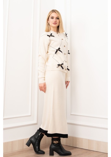 Riva Elegant Knit Set – Fiyonk Detaylı Triko Ikili Takım indirimleri