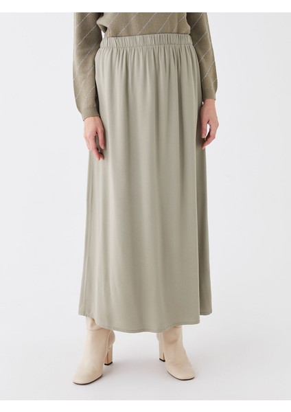 Yeni Sezon Kadın Beli Lastikli Düz Etek fırsatları