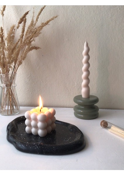 Siyah Mermer Desenli Dekoratif Beton Bulut Sunumluk Tepsi - Dekoratif Mum Tepsisi - Dekoratif Takı Tepsisi(Vernikli) modelleri