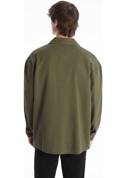 Yeni Sezon Rahat Kalıp Uzun Kollu Gabardin Erkek Gömlek Ceket fırsatları