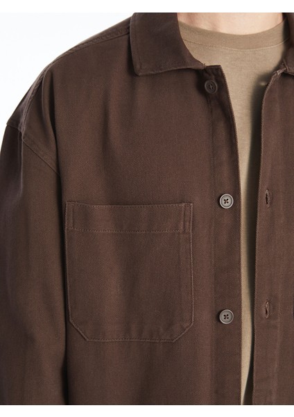 Yeni Sezon Rahat Kalıp Uzun Kollu Gabardin Erkek Gömlek Ceket modelleri