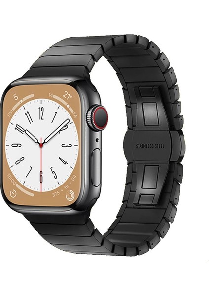 Apple Watch 38MM KR413 Fine Steel Kordon - Siyah