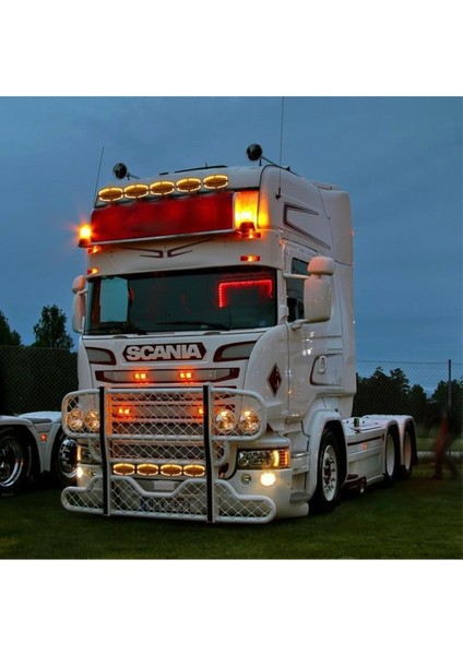 10'' Beyaz Turuncu LED Spot Projektör + Drl Tır Kamyon Off Road 12-24VOLT 1 Adet indirimleri