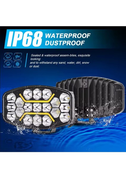 10'' Beyaz-Turuncu LED Çalışma Lambası Spot Projektör + Tır Kamyon Road 12-24VOLT indirimleri