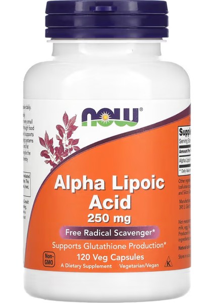 Alpha Lipoic Acid, 250 Mg, 120 Veg Capsules