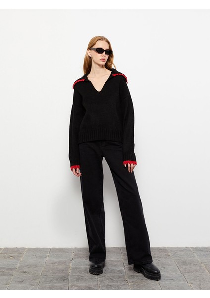 Yeni Sezon Polo Yaka Kadın Triko Kazak fırsatları