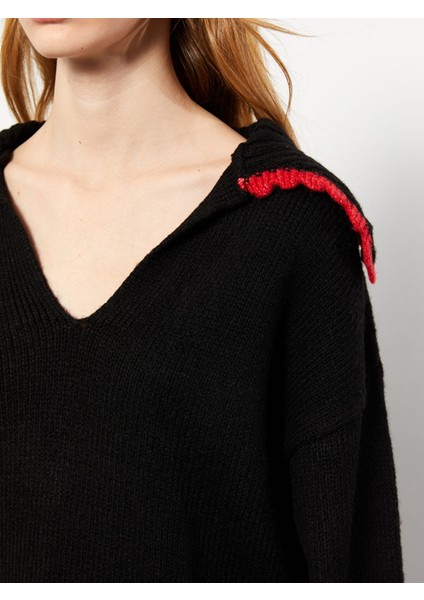 Yeni Sezon Polo Yaka Kadın Triko Kazak indirimleri