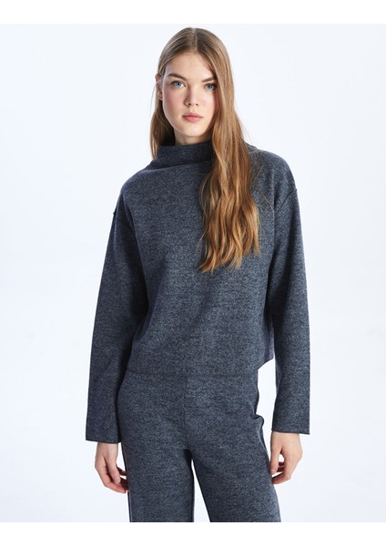 Yeni Sezon Yarım Balıkçı Yaka Kadın Triko Kazak