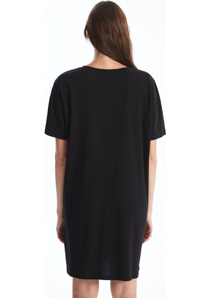 Yeni Sezon Bisiklet Yaka Baskılı Kadın Gecelik fırsatları