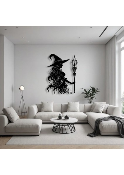Büyücü Kadın Metal Duvar Dekoru – Fantastik ve Gotik Sanat Tasarımı fiyatları