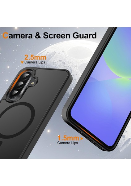 Samsung Galaxy A26 Uyumlu Kamera Lens+Ekran Koruyucu Magsafe Şarj Destekli Iz Tutmaz Mat Kapak fırsatları
