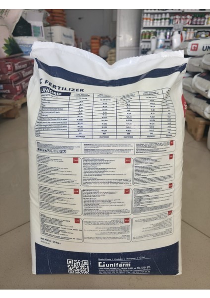 Unidrip 16-8-24 + TE – 25 kg Damlama Gübresi, Potasyum Ağırlıklı NPK, Meyve İrileştirici ve Kalite Destekleyici fiyatları