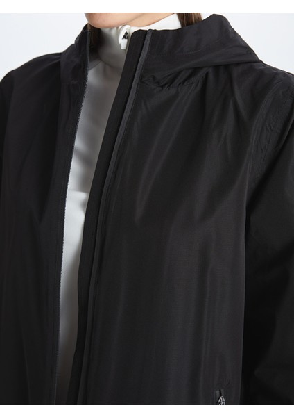 Yeni Sezon Kapüşonlu Reflektör Baskılı Uzun Kollu Kadın Yağmurluk indirimleri