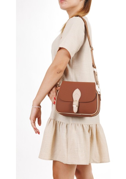 Kadın Uzun Askılı Çapraz Omuz Çantası NEWPOLO357 - Taba modelleri