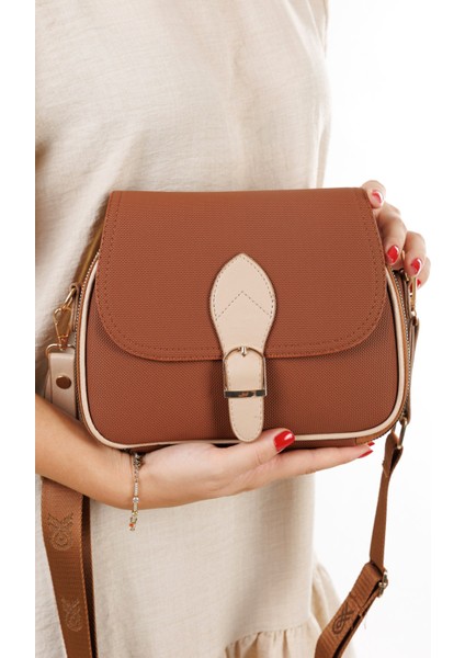 Kadın Uzun Askılı Çapraz Omuz Çantası NEWPOLO357 - Taba indirimleri