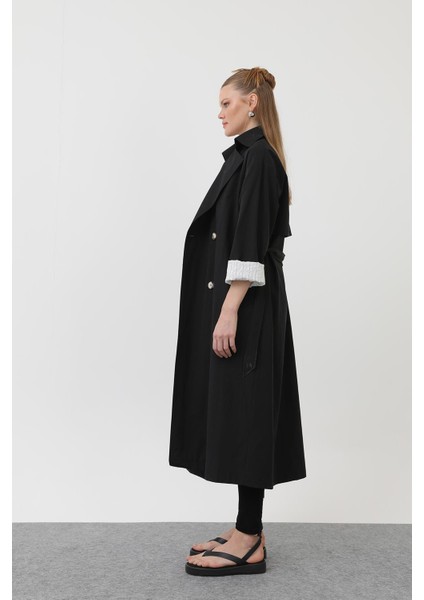 Kadın Garni Çizgili Detaylı Trench Trençkot 32141 fiyatları