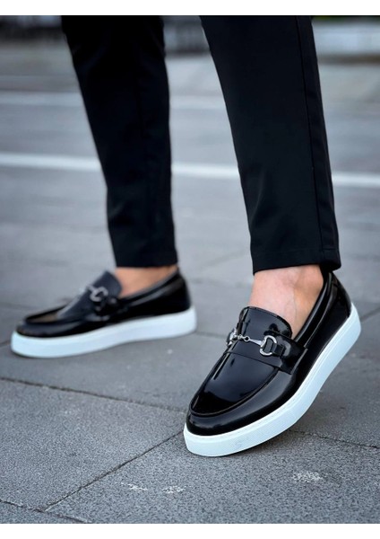 Lvsqvr KB-027 Kuback Bağcıksız Siyah Rugan G Günlük Erkek Ayakkabı (Numara: 40) fırsatları