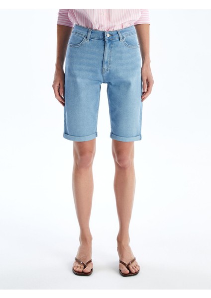 Yeni Sezon Bermuda Fit Kadın Jean Şort fiyatları