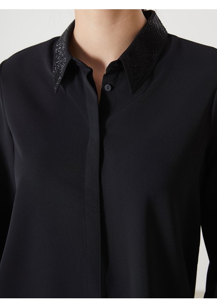 Yeni Sezon Taş Detaylı Aerobin Kadın Gömlek modelleri