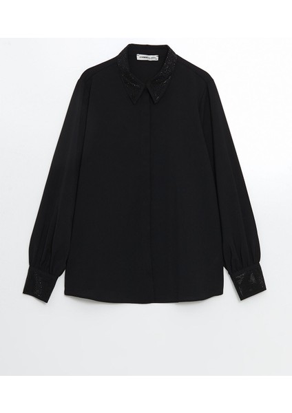 Yeni Sezon Taş Detaylı Aerobin Kadın Gömlek indirimleri