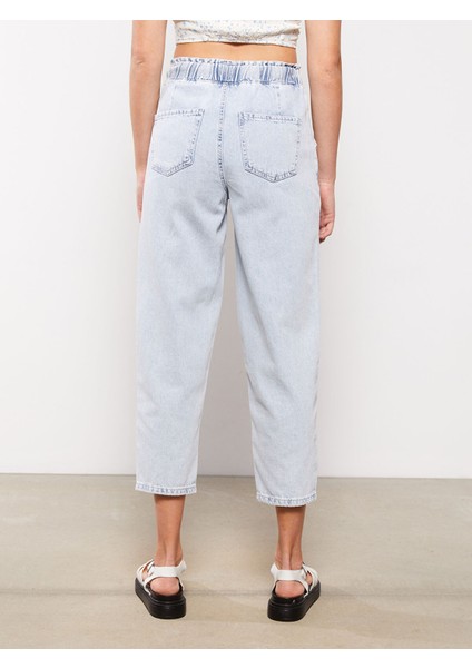 Yeni Sezon Kadın Mom Fit Düz Jean Pantolon indirimleri