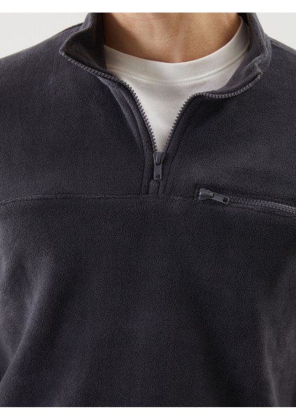 Yeni Sezon Dik Yaka Uzun Kollu Polar Erkek Sweatshirt modelleri