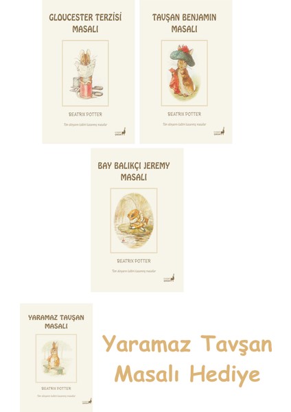 + Beatrix Potter 4 - Tavşan Benjamin Masalı + Beatrix Potter 8 - Bay Balıkçı Jeremy Masalı