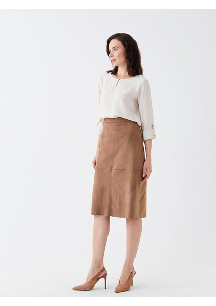 Yeni Sezon Beli Fermuarlı Kadın Etek