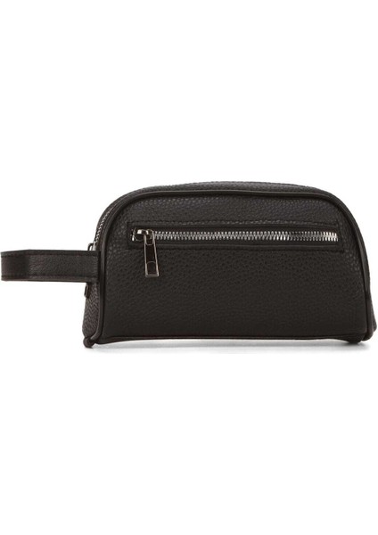 Erkek Deri Portföy Clutch Traş Kozmetik Bakım ve Günlük El Çantası Siyah - NEWPOLO355