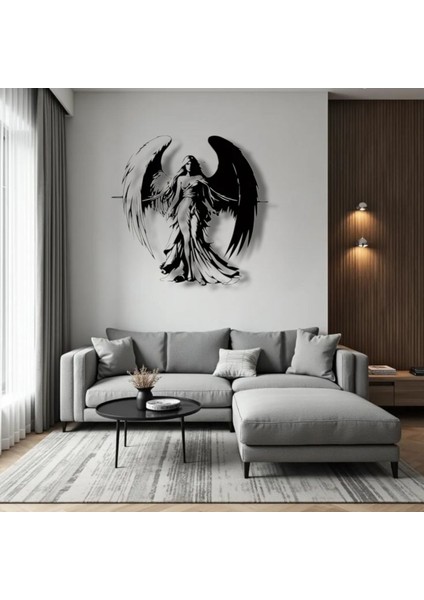 Melek Figürlü Metal Duvar Dekoru – Gücün ve Zarafetin Sembolü modelleri