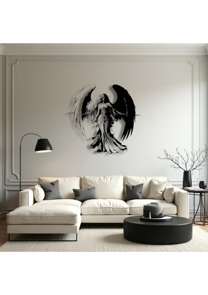 Melek Figürlü Metal Duvar Dekoru – Gücün ve Zarafetin Sembolü indirimleri
