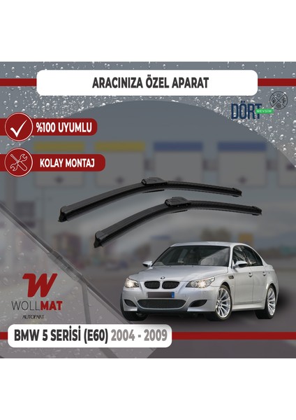 Bmw 5 Serisi Silecek E60 2004 2009 Uyumlu Silecek Takımı Araca Özel