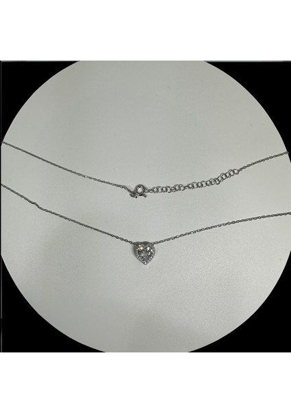 Kalpli Gümüş Kolye 925 Ayar | 45 cm Zincir | Doğum Günü ve Yıldönümü Hediye Kolye