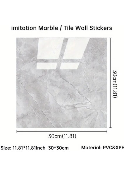 Gri Mermer Desen Duvar Sticker (30*30) modelleri