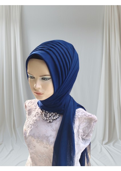 Açık Lacivert Esnek Kumaş Tektek Hazır Duvak Hazır Şal Hazır Türban fırsatları