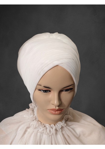 Kırık Beyaz Gelin Başı Sarma Model Hazır Türban Hazır Şal Abiye Şal Bone fiyatları