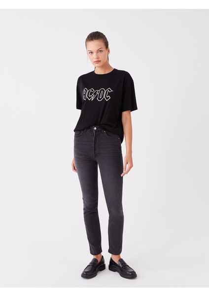 Yeni Sezon Yüksek Bel Straight Fit Kadın Jean Pantolon fiyatları