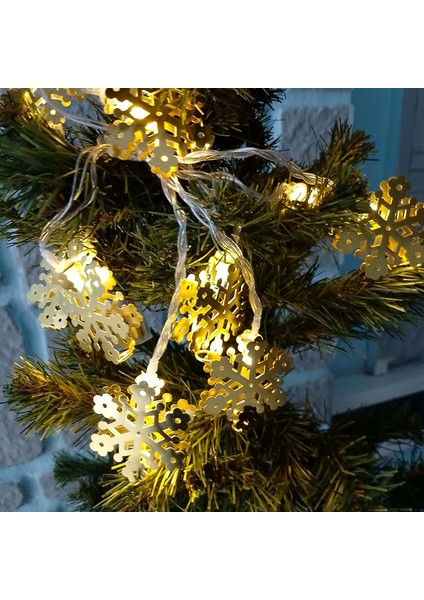 Kar Tanesi LED Işık Yılbaşı Aydınlatma Dekorasyon Işık Dekorasyon Aydınlatma Pilli LED Işık