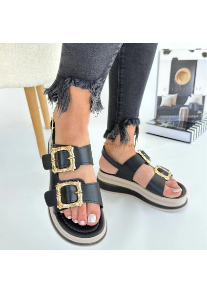 Lvsqvr Stan Siyah Cilt Sandalet (Numara: 37) fırsatları