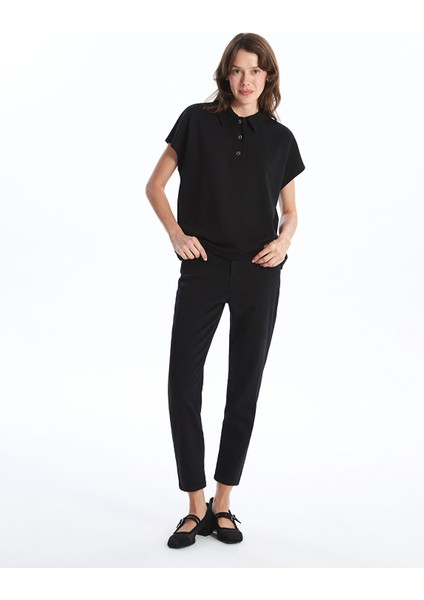 Yeni Sezon Slim Fit Kadın Içi Şardonlu Jean Pantolon