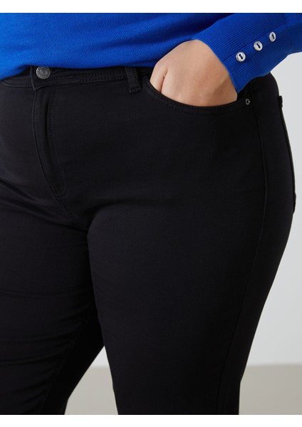 Yeni Sezon Slim Fit Kadın Içi Şardonlu Jean Pantolon indirimleri