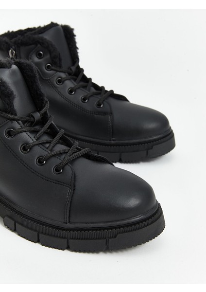 Yeni Sezon Bağcıklı Deri Görünümlü Erkek Bot modelleri